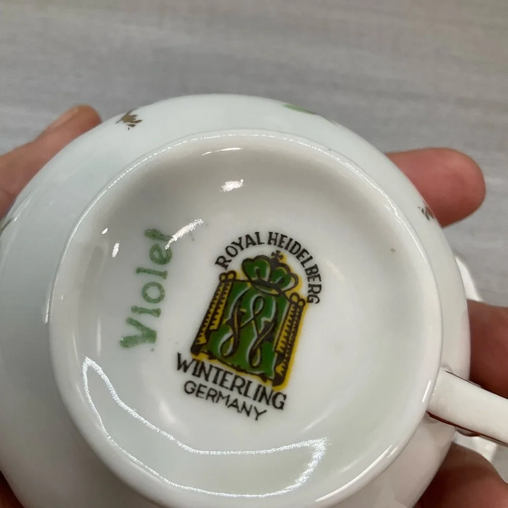 ROYAL HEIDELBERG WINTERLING‎ GERMANY BAVARIA PORCELAIN VILOET W/GOLD